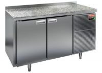 Холодильный стол для пиццы HiCold GN 11/TN камень, 1390 мм, 2 двери
