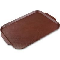 Поднос пищевой, пластик 45х35.5см, темно-коричневый (167)