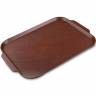 Поднос пищевой, пластик 45х35.5см, темно-коричневый (167)