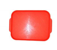 Поднос пищевой, пластик 45х35.5см, темно-красный (416)