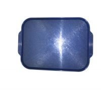 Поднос пищевой, пластик 45х35.5см, темно-синий (401)