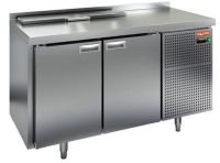 Холодильный стол для салатов HiCold SL2- 11/SN (1/6), 1390 мм, гнездо 790х156 мм, 2 двери
