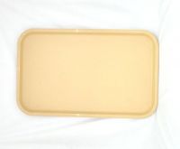 Поднос пищевой, пластик 53х33см, бежевый (107)