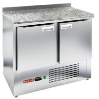 Морозильный стол HiCold GNE 11/BT W, 1000 мм, пластификат, столешница  2 двери