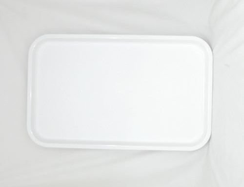 Поднос пищевой, пластик 53х33см, белый, особо прочный