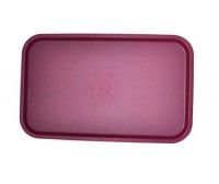 Поднос пищевой, пластик 53х33см, вишневый