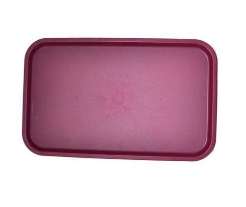 Поднос пищевой, пластик 53х33см, вишневый