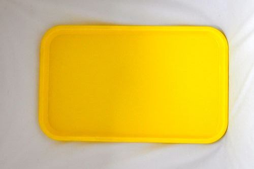 Поднос пищевой, пластик 53х33см, желтый