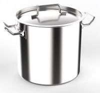 Котел 30 л нерж. d=35 см h=32 см тройное дно с крышк. (индукция) MGSteel 19030