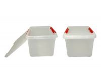 Контейнер для продуктов прямоуг. 8 л 30*23*16 см с красным зажимом 1719 Мастергласс Россия