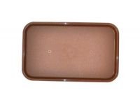Поднос пищевой, пластик 53х33см, темно-коричневый