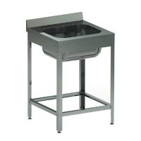 Ванна моечная ВМЦп-600/700, цельнотянутая односекционная, нержавеющая сталь, каркас-труба нерж., борт