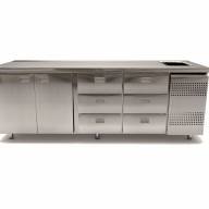 Холодильный стол  Finist СХС-800-2/6, с мойкой, 2300 мм, 2 двери, 6 ящиков - Холодильный стол  Finist СХС-800-2/6, с мойкой, 2300 мм, 2 двери, 6 ящиков - 3