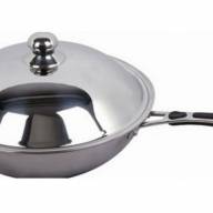 Сковорода wok  Indokor WIND36BL, нержавеющая сталь, D=36 см, с крышкой - Сковорода wok  Indokor WIND36BL, нержавеющая сталь, D=36 см, с крышкой
