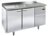 Морозильный стол HiCold SN 11/BT W, 1390 мм, пластификат, 2 двери