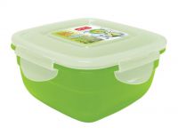 Контейнер для продуктов квадр. 1,0 л 16*16*8 см п/п цвет в ассорт. "SAFE-FOOD" 431157310 Рестола