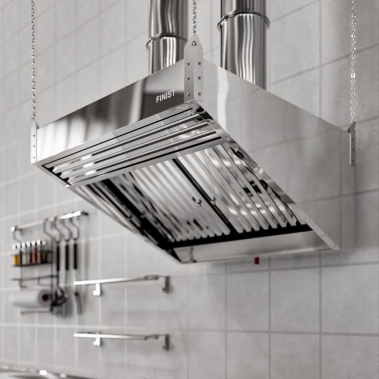 Зонт приточно-вытяжной пристенный Finist ЗПВН-02 1100х900, прямоугольный, нержавеющая сталь
