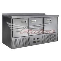 Холодильный стол Finist СХСнос-700-3, 1485 мм, 3 двери, с охлаждаемой поверхностью