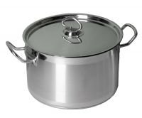 Кастрюля из нержавеющей стали, 9 л, двойное дно, с крышкой, 19009, MGSteel