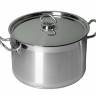 Кастрюля из нержавеющей стали, 9 л, двойное дно, с крышкой, 19009, MGSteel