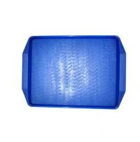 Поднос пищевой, пластик 42х30см, темно-синий