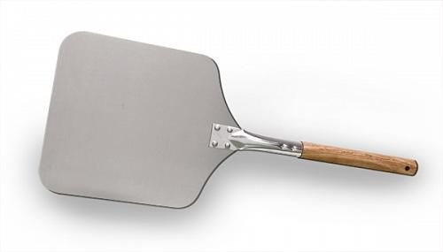 Лопата для пиццы Hurakan HKN-09X11-058W, 23х28 см, алюминий, прямоугольная, общая длина 58 см