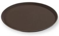 Поднос прорезиненный d=27см коричневый MG 1100CTBr