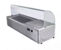 Холодильная витрина ToppingBox НХВсм-3, для ингредиентов, настольная, с гнутым стеклом, 930 мм