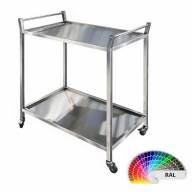 Тележка сервировочная разборная  ТС-2 Finist, 2 уровня, нержавеющая сталь - Тележка сервировочная ТС-800*500-2 Finist, 2 уровня, нержавеющая сталь, 4 колеса - 3
