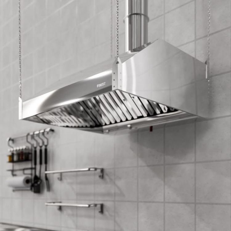 Зонт вытяжной пристенный Finist ЗВН-03 1400х800, прямоугольный, нержавеющая сталь