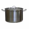 Котел из нержавеющей стали, 20 л, двойное дно, с крышкой, 19020, MGSteel