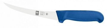 Нож обвалочный 150/280 мм изогнутый (узкое жесткое лезвие) синий Poly Icel 24600.3856000.150