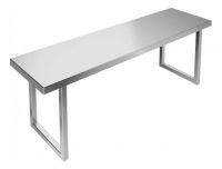 Полка-стеллаж настольная Kayman ПНС-21/13904 1390*400*400, 1 ярус, нерж. сталь, каркас труба