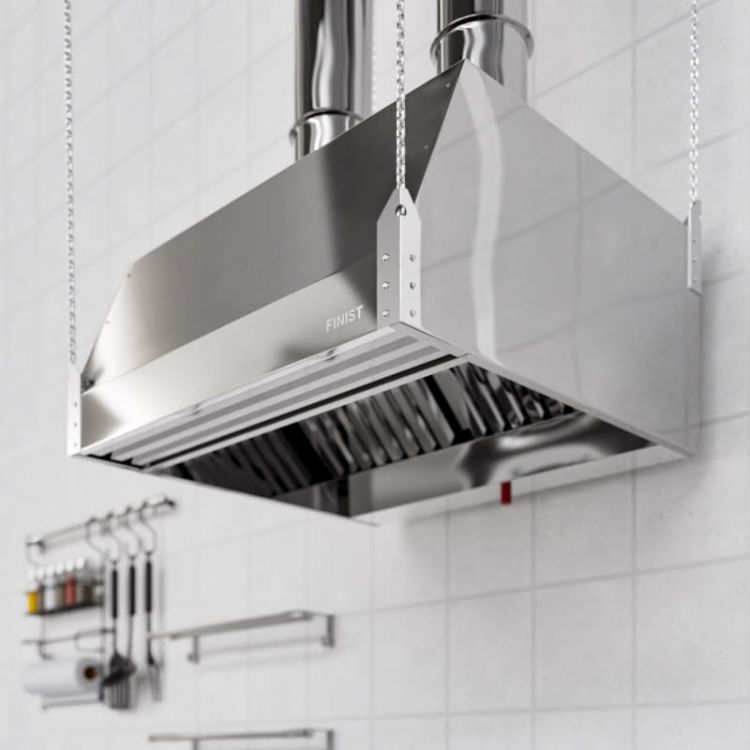 Зонт приточно-вытяжной пристенный Finist ЗПВН-03 1000х1000, прямоугольный, нержавеющая сталь