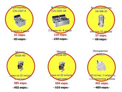 Снижение цен на самые ходовые товары Gastrorag
